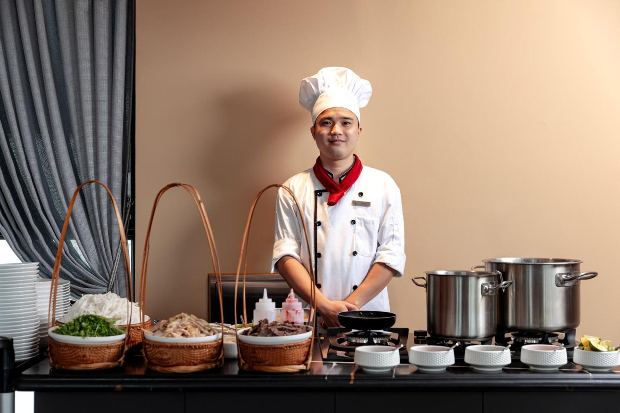 La Siesta Classic Hang Thung ฮานอย ภายนอก รูปภาพ A live kitchen at a hotel